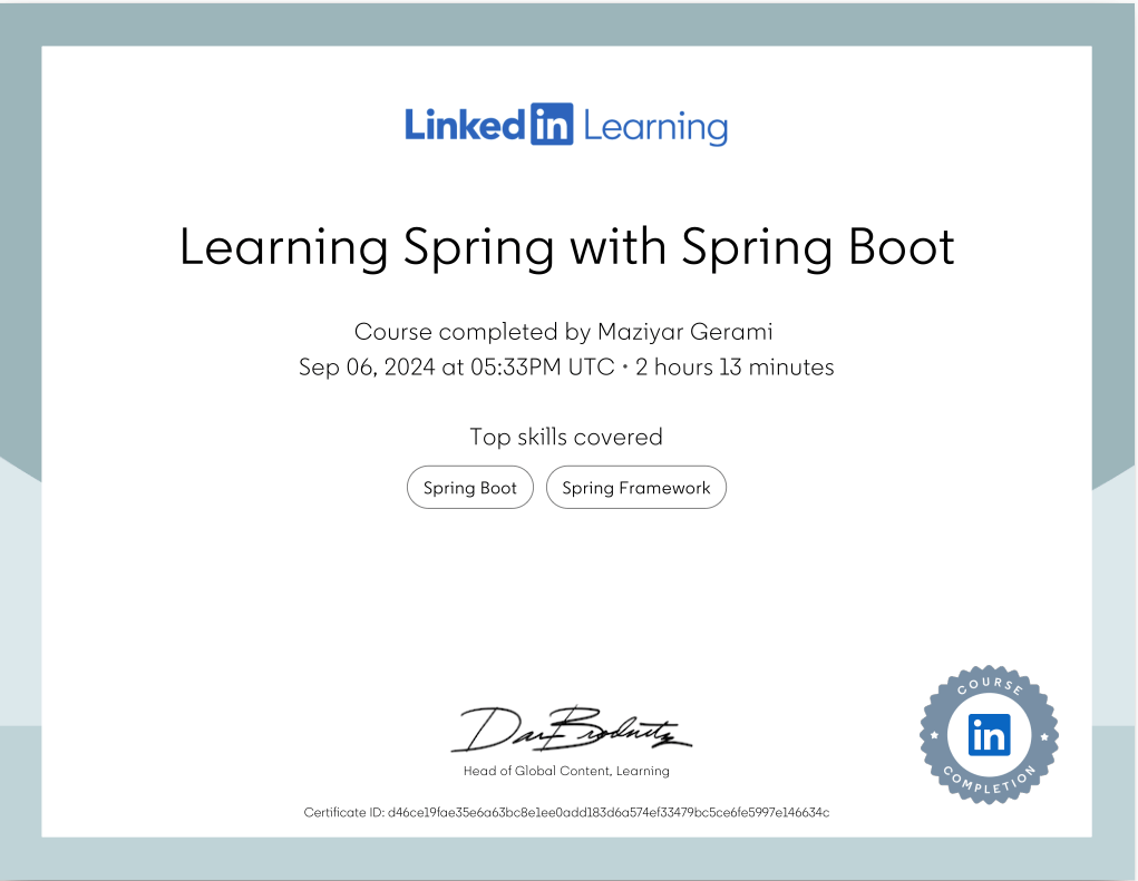 Learning Spring with Spring Boot